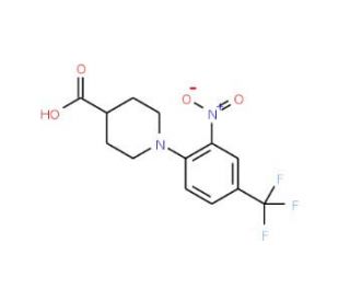 1-[2-Nitro-4-(trifluoromethyl)phenyl]piperidine-4-carboxylic acid - chemical structure image