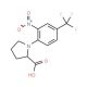 1-[2-Nitro-4-(trifluoromethyl)phenyl]pyrrolidine-2-carboxylic acid - chemical structure image
