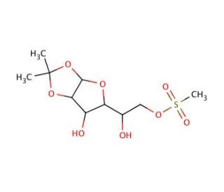 1,2-O-Isopropylidene-6-methyl-sulfonyl-&alpha;-D-glucofuranose - chemical structure image