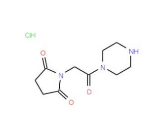 1-[2-oxo-2-(piperazin-1-yl)ethyl]pyrrolidine-2,5-dione hydrochloride - chemical structure image