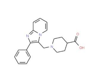1-(2-Phenyl-imidazo[1,2-a]pyridin-3-ylmethyl)-piperidine-4-carboxylic acid - chemical structure image