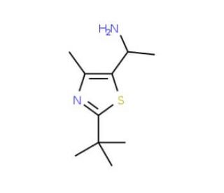 1-(2-tert-butyl-4-methyl-1,3-thiazol-5-yl)ethanamine - chemical structure image