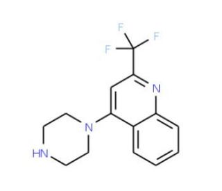 1-[2-(Trifluoromethyl)quinol-4-yl]piperazine (CAS 175203-79-9) - chemical structure image