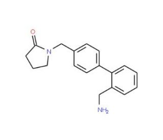 1-{[2&prime;-(aminomethyl)-1,1&prime;-biphenyl-4-yl]methyl}pyrrolidin-2-one - chemical structure image