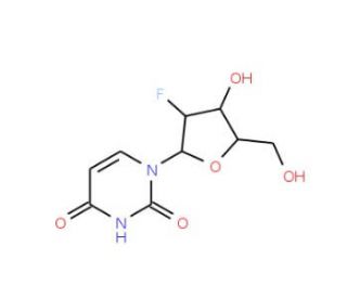 1-(2′-Deoxy-2′-fluoro-b-D-arabinofuranosyl)uracil (CAS 69123-94-0) - chemical structure image