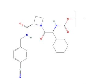 1-[(2R)-N&prime;-Boc-2-amino-2-cyclohexylacetyl]-N-(4&prime;-cyanobenzyl)-2-L-azetidinecarboxamide (CAS 1356848-29-7) - chemical structur