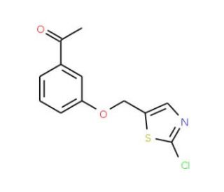 1-{3-[(2-Chloro-1,3-thiazol-5-yl)methoxy]phenyl}-1-ethanone - chemical structure image