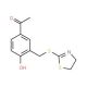 1-{3-[(4,5-dihydro-1,3-thiazol-2-ylthio)methyl]-4-hydroxyphenyl}ethanone - chemical structure image
