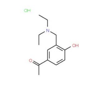 1-{3-[(diethylamino)methyl]-4-hydroxyphenyl}ethanone hydrochloride (CAS 93390-71-7) - chemical structure image
