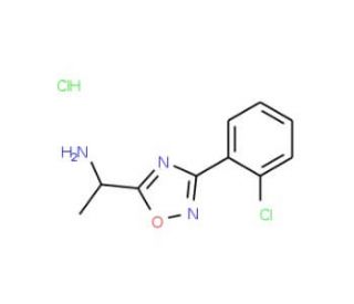 1-[3-(2-Chloro-phenyl)-[1,2,4]oxadiazol-5-yl]-ethylamine hydrochloride - chemical structure image