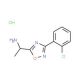 1-[3-(2-Chloro-phenyl)-[1,2,4]oxadiazol-5-yl]-ethylamine hydrochloride - chemical structure image