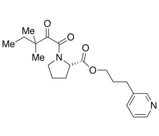 1-(3,3-Dimethyl-1,2-dioxopentyl)-L-proline 3-(3-pyridinyl)propyl Ester (CAS 186452-09-5) - chemical structure image