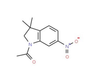 1-(3,3-dimethyl-6-nitroindolin-1-yl)ethanone (CAS 453562-68-0) - chemical structure image