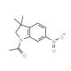 1-(3,3-dimethyl-6-nitroindolin-1-yl)ethanone (CAS 453562-68-0) - chemical structure image