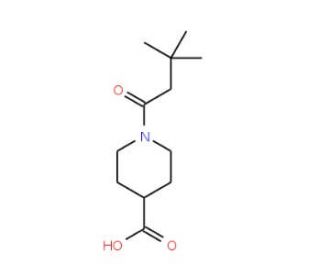 1-(3,3-dimethylbutanoyl)piperidine-4-carboxylic acid - chemical structure image