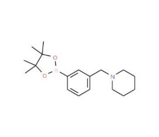 1-[3-(4,4,5,5-Tetramethyl-1,3,2-dioxaborolan-2-yl)benzyl]piperidine (CAS 859833-21-9) - chemical structure image