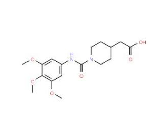 (1-{[(3,4,5-Trimethoxyphenyl)amino]-carbonyl}piperidin-4-yl)acetic acid - chemical structure image