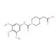 (1-{[(3,4,5-Trimethoxyphenyl)amino]-carbonyl}piperidin-4-yl)acetic acid - chemical structure image