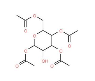 1,3,4,6-Tetra-O-acetyl-a-D-glucopyranose (CAS 4292-12-0) - chemical structure image