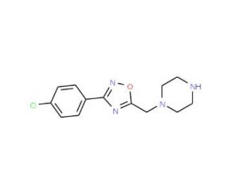 1-{[3-(4-chlorophenyl)-1,2,4-oxadiazol-5-yl]methyl}piperazine - chemical structure image