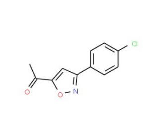 1-[3-(4-Chlorophenyl)-5-isoxazolyl]-1-ethanone (CAS 37091-33-1) - chemical structure image