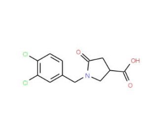 1-(3,4-Dichloro-benzyl)-5-oxo-pyrrolidine-3-carboxylic acid - chemical structure image