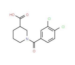 1-(3,4-dichlorobenzoyl)piperidine-3-carboxylic acid - chemical structure image