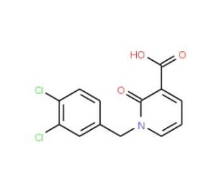 1-(3,4-Dichlorobenzyl)-2-oxo-1,2-dihydro-3-pyridinecarboxylic acid (CAS 64488-03-5) - chemical structure image