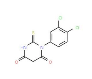 1-(3,4-dichlorophenyl)-2-thioxodihydropyrimidine-4,6(1H,5H)-dione - chemical structure image