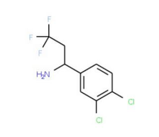 1-(3,4-dichlorophenyl)-3,3,3-trifluoropropan-1-amine - chemical structure image