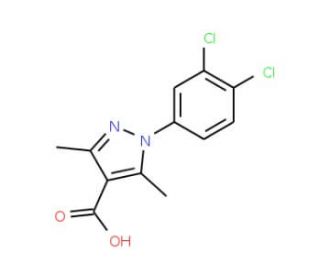 1-(3,4-Dichlorophenyl)-3,5-dimethyl-1H-pyrazole-4-carboxylic acid - chemical structure image