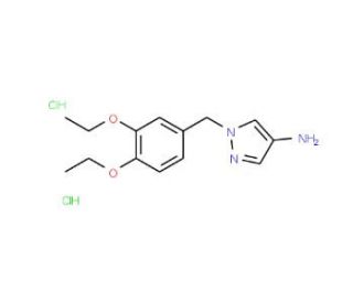 1-(3,4-Diethoxy-benzyl)-1H-pyrazol-4-ylamine dihydrochloride - chemical structure image