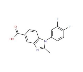 1-(3,4-Difluorophenyl)-2-methyl-1H-benzimidazole-5-carboxylic acid - chemical structure image