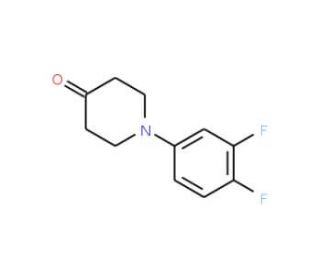1-(3,4-Difluorophenyl)piperidin-4-one (CAS 885275-07-0) - chemical structure image