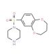 1-(3,4-dihydro-2H-1,5-benzodioxepin-7-ylsulfonyl)piperazine - chemical structure image