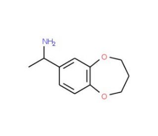 1-(3,4-Dihydro-2H-benzo[b][1,4]dioxepin-7-yl)-ethyl amine (CAS 876709-21-6) - chemical structure image