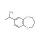 1-(3,4-Dihydro-2H-benzo[b][1,4]dioxepin-7-yl)-ethyl amine (CAS 876709-21-6) - chemical structure image