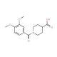 1-(3,4-Dimethoxy-benzoyl)-piperidine-4-carboxylic acid (CAS 510739-78-3) - chemical structure image