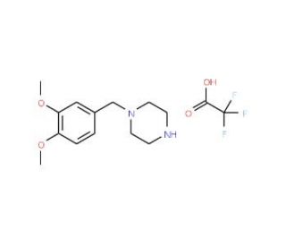 1-(3,4-Dimethoxy-benzyl)-piperazinetrifluoroacetate - chemical structure image