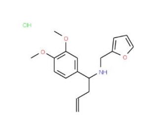 [1-(3,4-Dimethoxy-phenyl)-but-3-enyl]-furan-2-ylmethyl-amine hydrochloride - chemical structure image