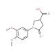 1-(3,4-dimethoxyphenyl)-5-oxopyrrolidine-3-carboxylic acid - chemical structure image