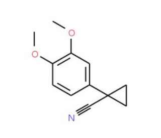 1-(3,4-dimethoxyphenyl)cyclopropanecarbonitrile (CAS 20802-15-7) - chemical structure image