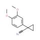 1-(3,4-dimethoxyphenyl)cyclopropanecarbonitrile (CAS 20802-15-7) - chemical structure image