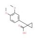 1-(3,4-dimethoxyphenyl)cyclopropane carboxylic acid (CAS 862821-16-7) - chemical structure image