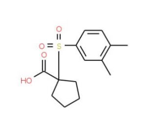 1-(3,4-Dimethyl-benzenesulfonyl)-cyclopentane-carboxylic acid - chemical structure image