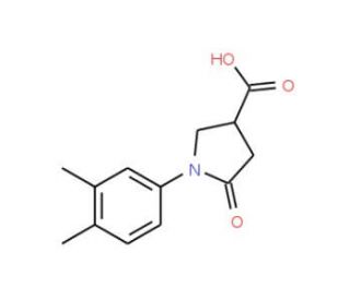 1-(3,4-Dimethylphenyl)-2-oxopyrrolidine-4-carboxylic acid (CAS 63674-65-7) - chemical structure image