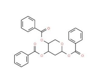 1,3,4-Tri-O-benzoyl-2-deoxy-b-D-ribopyranose (CAS 124152-17-6) - chemical structure image