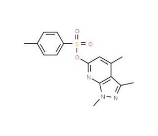 1,3,4-trimethyl-1H-pyrazolo[3,4-b]pyridin-6-yl 4-methylbenzenesulfonate - chemical structure image