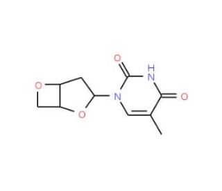 1-(3,5-Anhydro-2-deoxy-beta-D-threo-pentofuranosyl)thymine (CAS 7481-90-5) - chemical structure image