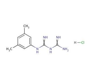 1-[3,5-Di-(trifluoromethyl)phenyl]biguanide hydrochloride (CAS 36068-40-3) - chemical structure image